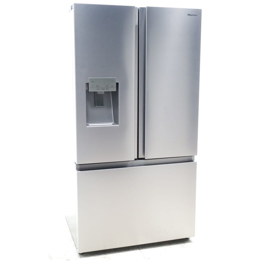 Hisense Fingerprint Resistant Stainless Steel PureFlat 25.4-cu ft ENERGY STAR French Door Refrigerator with Dual Ice Maker, Water - Scratch & Dent - Minor