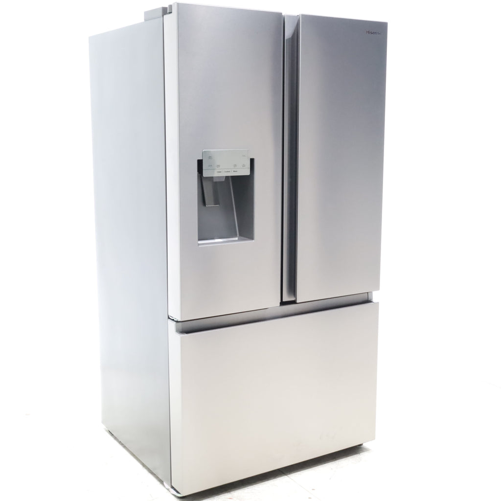 Pictures of Hisense Fingerprint Resistant Stainless Steel PureFlat 25.4-cu ft ENERGY STAR French Door Refrigerator with Dual Ice Maker, Water - Scratch & Dent - Minor - Neu Appliance Outlet - Discount Appliance Outlet in Austin, Tx