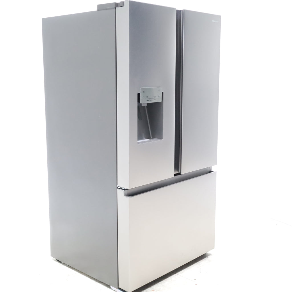 Pictures of Hisense Fingerprint Resistant Stainless Steel PureFlat 25.4-cu ft ENERGY STAR French Door Refrigerator with Dual Ice Maker, Water - Scratch & Dent - Minor - Neu Appliance Outlet - Discount Appliance Outlet in Austin, Tx