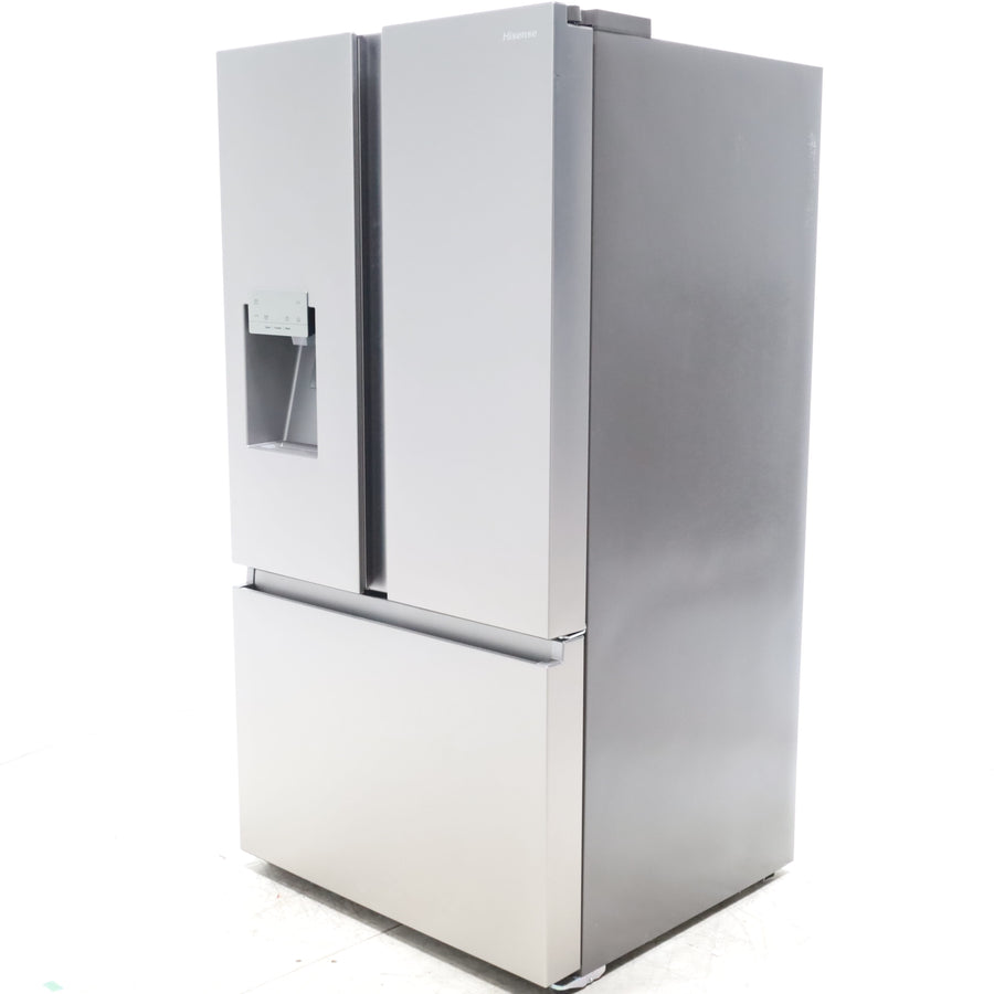 Hisense Fingerprint Resistant Stainless Steel PureFlat 25.4-cu ft ENERGY STAR French Door Refrigerator with Dual Ice Maker, Water - Scratch & Dent - Minor
