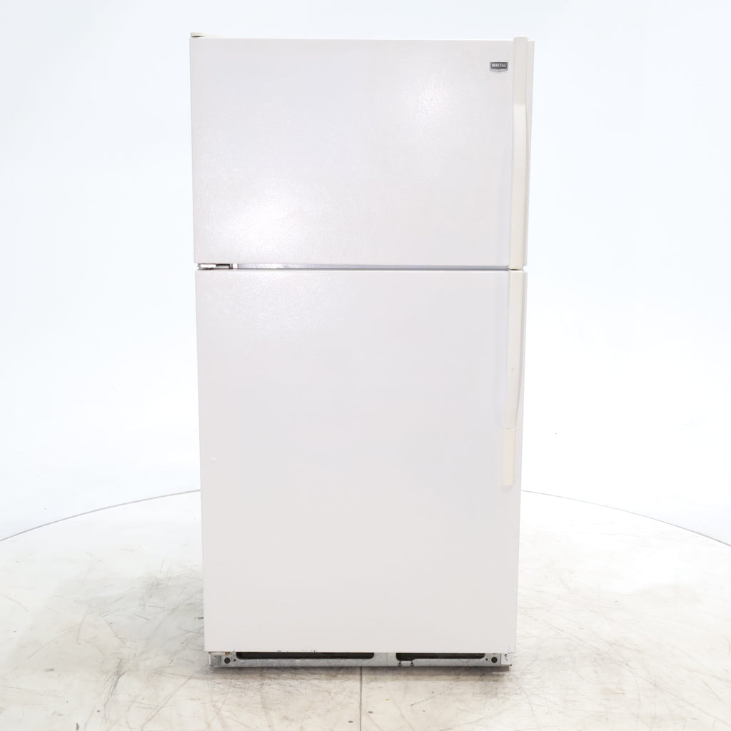 Pictures of 33" Wide Maytag White 20.9 cu ft Top Freezer Refrigerator with Adjustable Shelving and Icemaker - Certified Refurbished - Neu Appliance Outlet - Discount Appliance Outlet in Austin, Tx