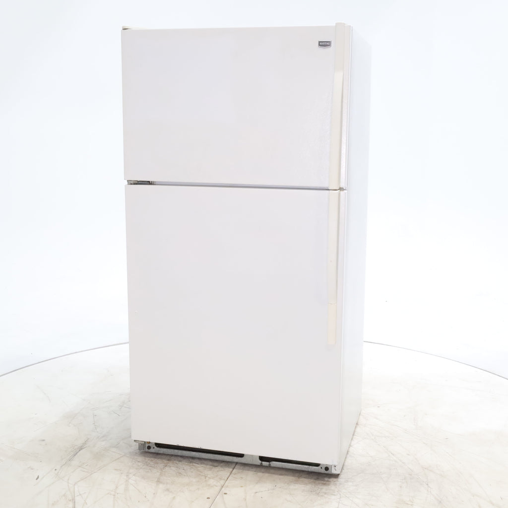 Pictures of 33" Wide Maytag White 20.9 cu ft Top Freezer Refrigerator with Adjustable Shelving and Icemaker - Certified Refurbished - Neu Appliance Outlet - Discount Appliance Outlet in Austin, Tx