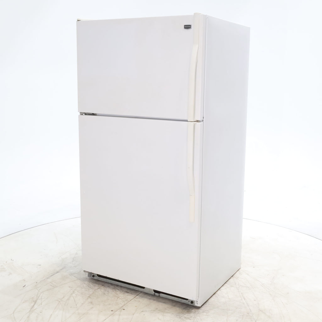 Pictures of 33" Wide Maytag White 20.9 cu ft Top Freezer Refrigerator with Adjustable Shelving and Icemaker - Certified Refurbished - Neu Appliance Outlet - Discount Appliance Outlet in Austin, Tx