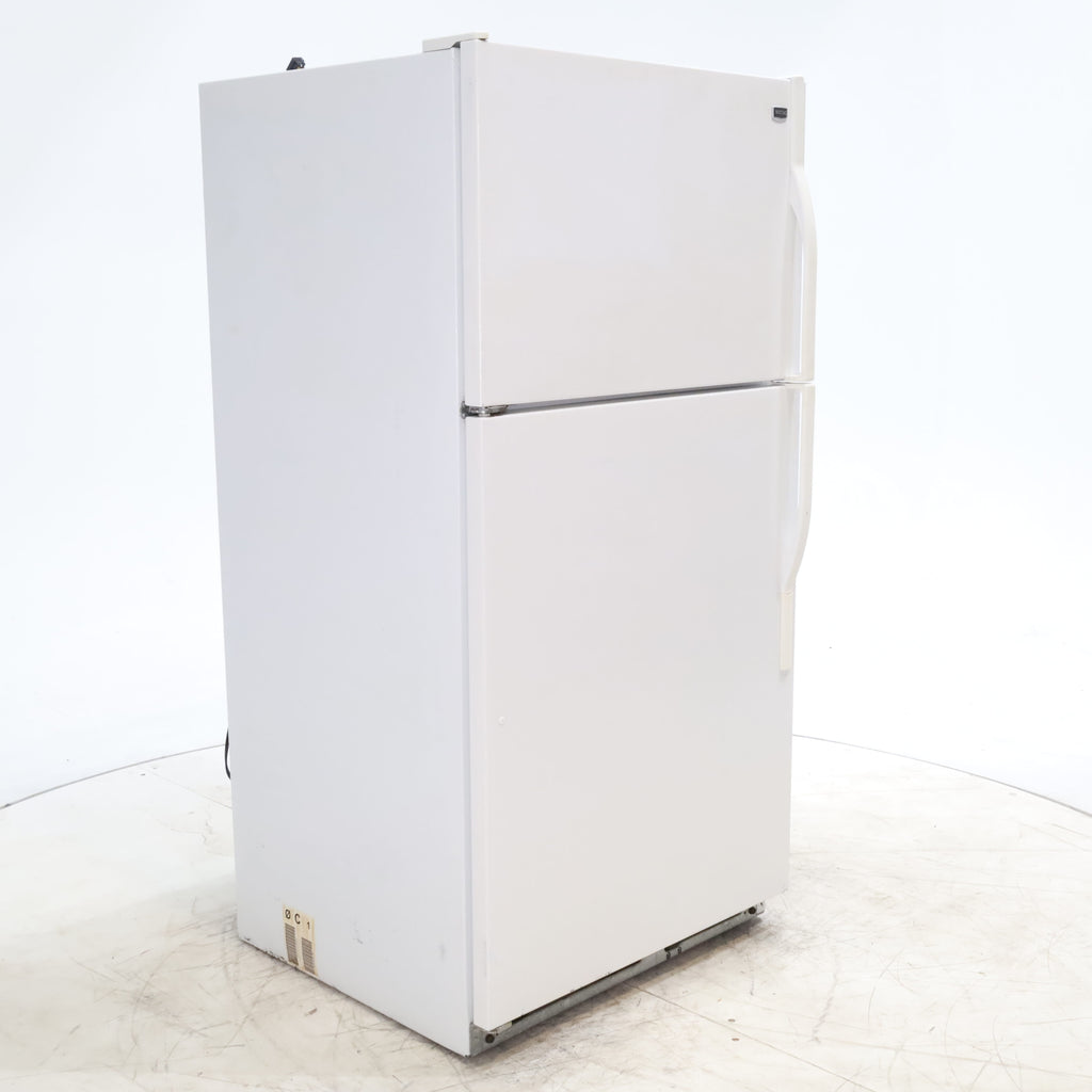 Pictures of 33" Wide Maytag White 20.9 cu ft Top Freezer Refrigerator with Adjustable Shelving and Icemaker - Certified Refurbished - Neu Appliance Outlet - Discount Appliance Outlet in Austin, Tx