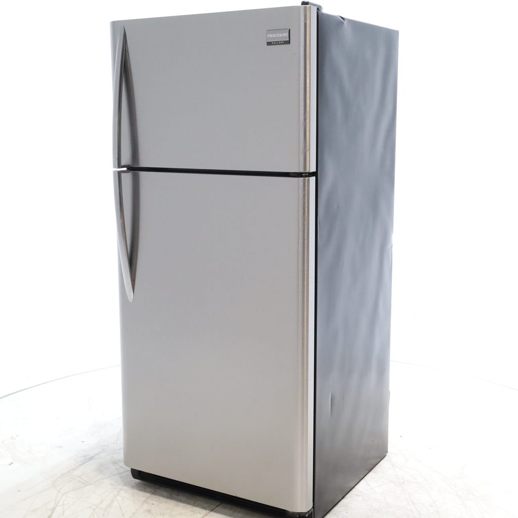 Pictures of 30" Wide Frigidaire Gallery Stainless Steel 18.3-cu ft Top-Freezer Refrigerator with Adjustable Spill Proof Glass - Certified Refurbished - Neu Appliance Outlet - Discount Appliance Outlet in Austin, Tx