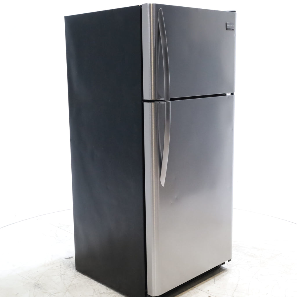 Pictures of 30" Wide Frigidaire Gallery Stainless Steel 18.3-cu ft Top-Freezer Refrigerator with Adjustable Spill Proof Glass - Certified Refurbished - Neu Appliance Outlet - Discount Appliance Outlet in Austin, Tx