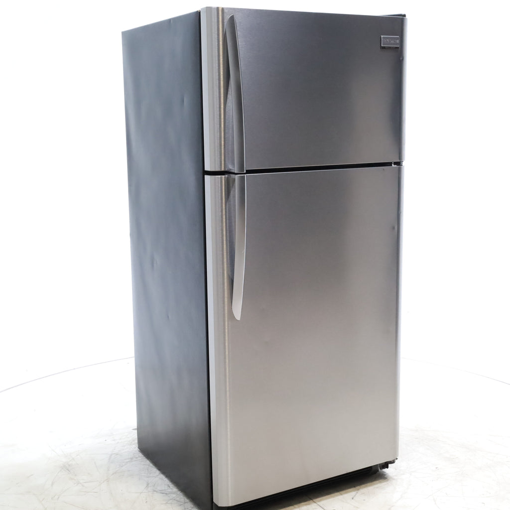 Pictures of 30" Wide Frigidaire Gallery Stainless Steel 18.3-cu ft Top-Freezer Refrigerator with Adjustable Spill Proof Glass - Certified Refurbished - Neu Appliance Outlet - Discount Appliance Outlet in Austin, Tx