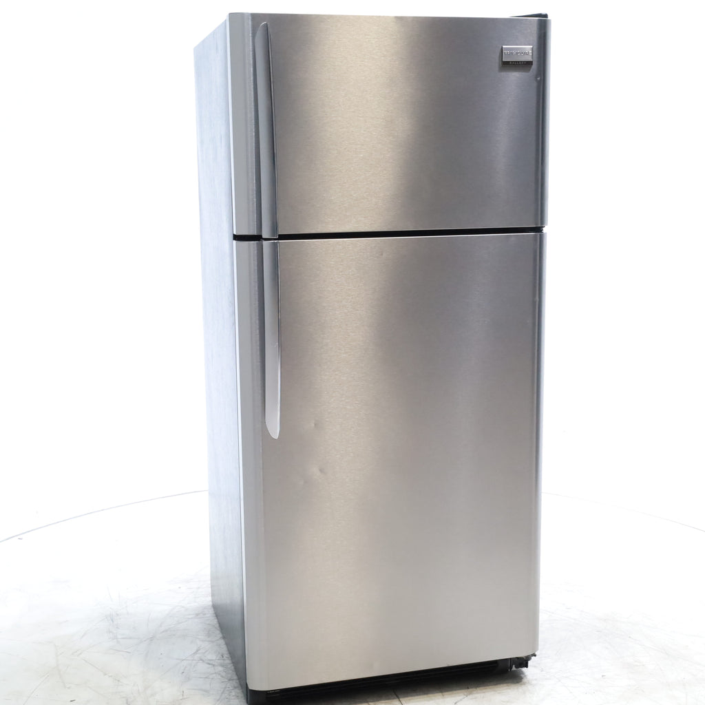 Pictures of 30" Wide Frigidaire Gallery Stainless Steel 18.3-cu ft Top-Freezer Refrigerator with Adjustable Spill Proof Glass - Certified Refurbished - Neu Appliance Outlet - Discount Appliance Outlet in Austin, Tx