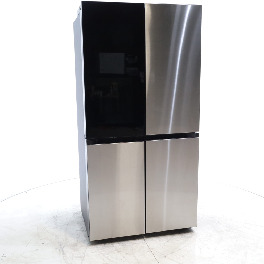 Pictures of Stainless Steel Samsung Bespoke Counter-depth 22.5-cu ft 4-Door Smart French Door ENERGY STAR Refrigerator with Dual Ice Maker and Water Dispenser and Door within Door - Scratch & Dent - Minor - Neu Appliance Outlet - Discount Appliance Outlet in Austin, Tx