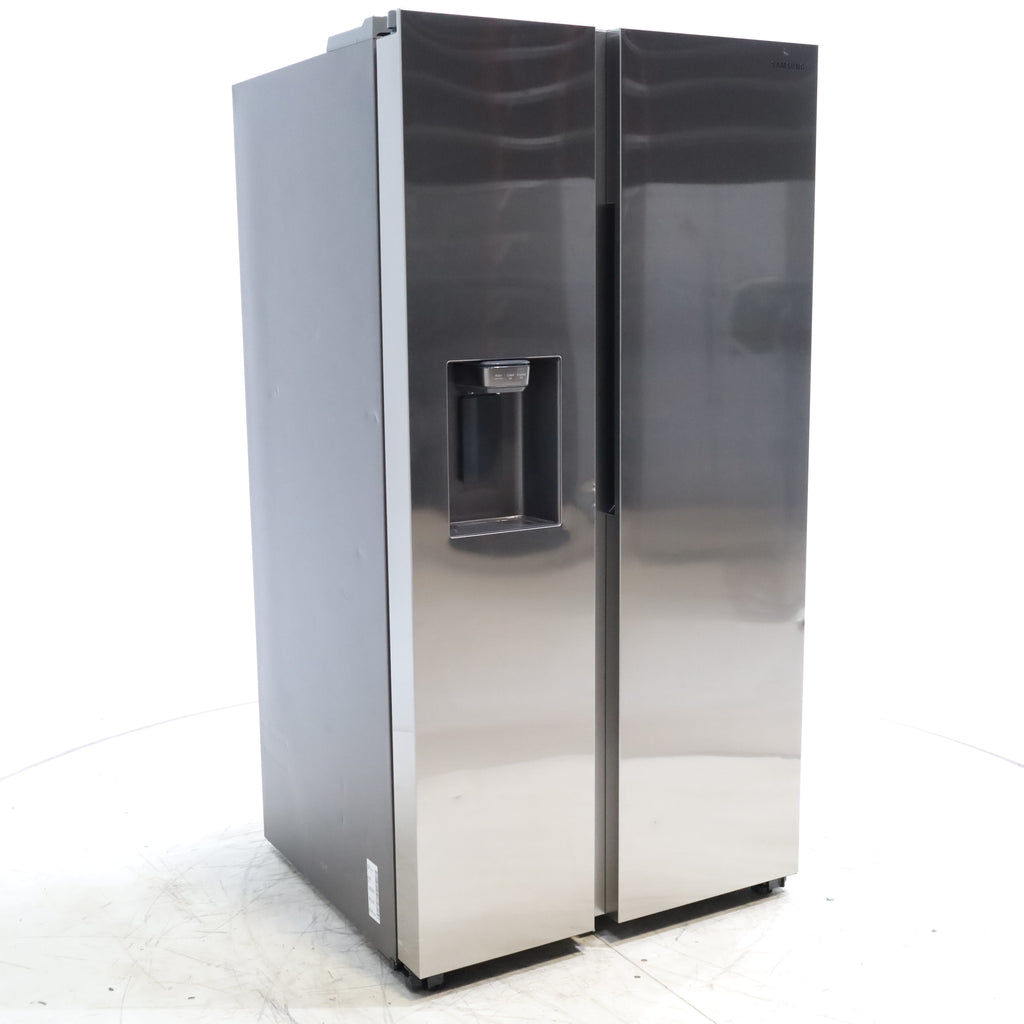 Pictures of Fingerprint Resistant Stainless Steel ENERGY STAR Samsung 27.4 cu. ft. Side by Side Refrigerator with Exterior Water and Ice Dispenser - Scratch & Dent - Minor - Neu Appliance Outlet - Discount Appliance Outlet in Austin, Tx