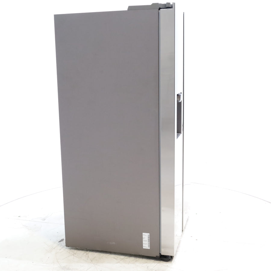 Fingerprint Resistant Stainless Steel ENERGY STAR Samsung 27.4 cu. ft. Side by Side Refrigerator with Exterior Water and Ice Dispenser - Scratch & Dent - Minor