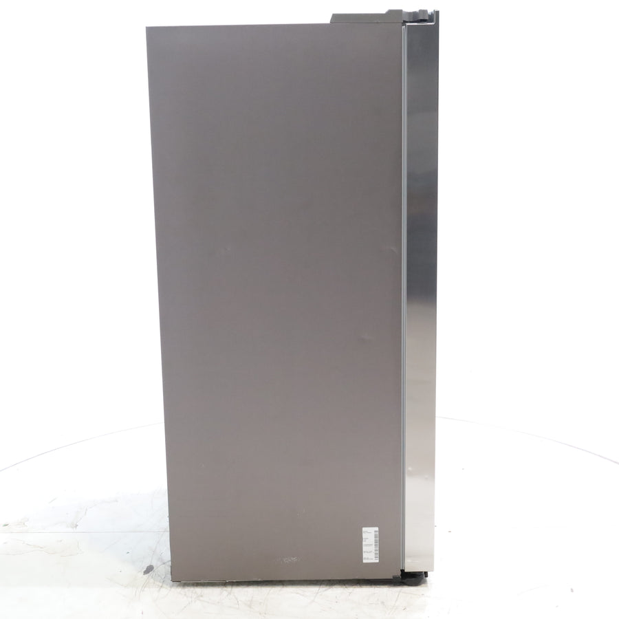 Fingerprint Resistant Stainless Steel ENERGY STAR Samsung 27.4 cu. ft. Side by Side Refrigerator with Exterior Water and Ice Dispenser - Scratch & Dent - Minor
