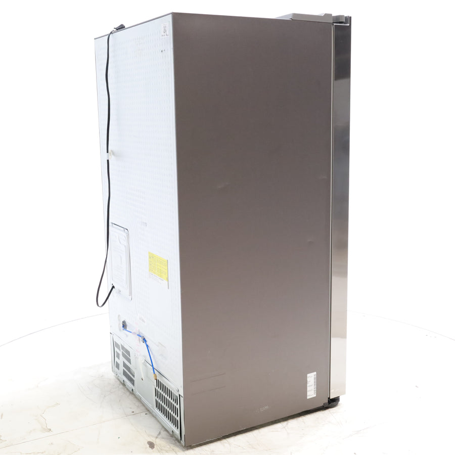 Fingerprint Resistant Stainless Steel ENERGY STAR Samsung 27.4 cu. ft. Side by Side Refrigerator with Exterior Water and Ice Dispenser - Scratch & Dent - Minor