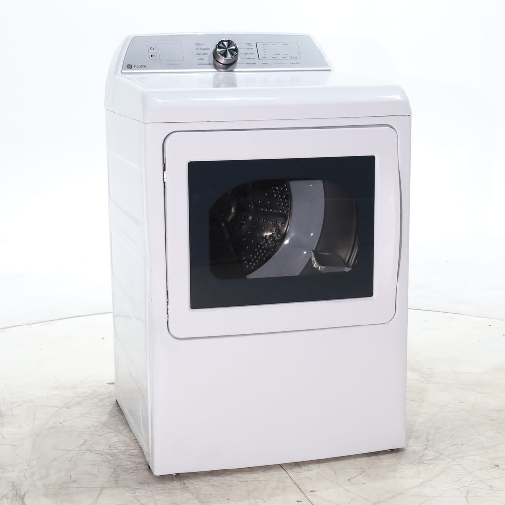 Pictures of GE Profile™ ENERGY STAR® 7.4 cu. ft. Capacity aluminized alloy drum Electric Dryer with Sanitize Cycle and Sensor Dry - Scratch & Dent - Minor - Neu Appliance Outlet - Discount Appliance Outlet in Austin, Tx