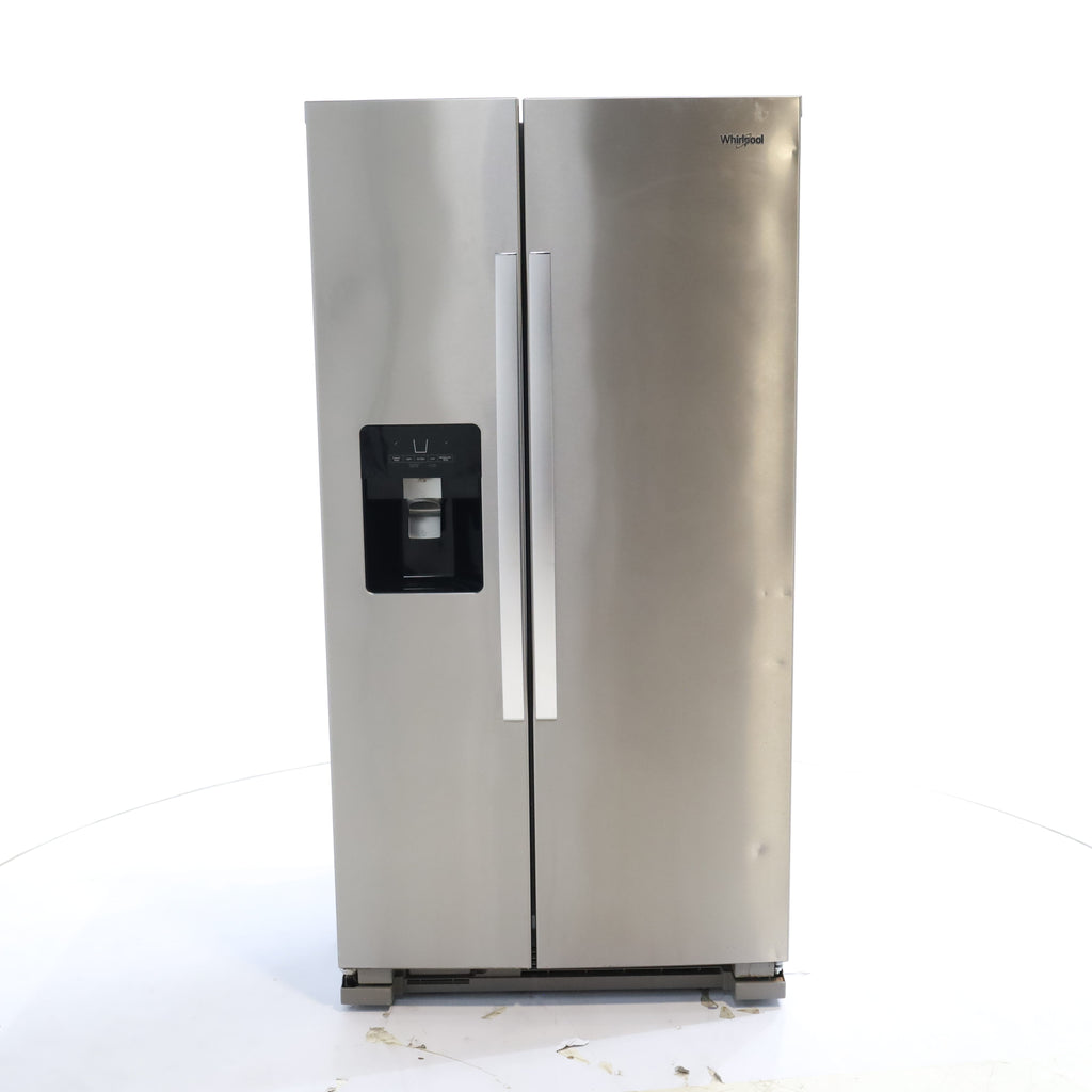 Pictures of Fingerprint-Resistant Stainless Steel Whirlpool 24.5 cu. ft. Side by Side Refrigerator with In Door Ice and Water Dispenser - Certified Refurbished - Neu Appliance Outlet - Discount Appliance Outlet in Austin, Tx