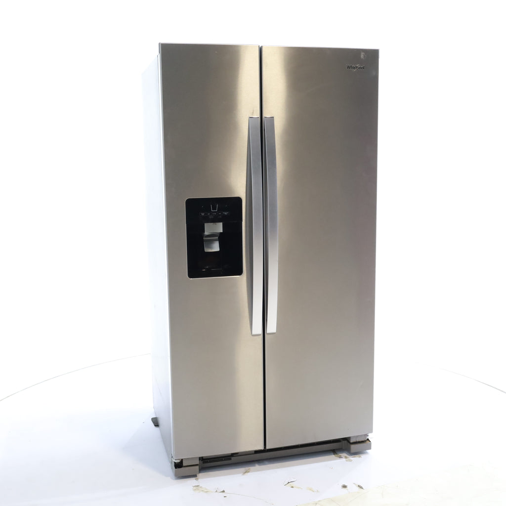 Pictures of Fingerprint-Resistant Stainless Steel Whirlpool 24.5 cu. ft. Side by Side Refrigerator with In Door Ice and Water Dispenser - Certified Refurbished - Neu Appliance Outlet - Discount Appliance Outlet in Austin, Tx