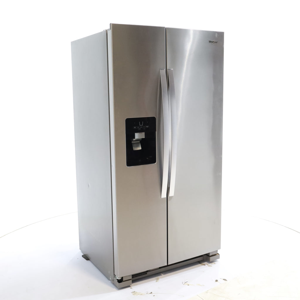 Pictures of Fingerprint-Resistant Stainless Steel Whirlpool 24.5 cu. ft. Side by Side Refrigerator with In Door Ice and Water Dispenser - Certified Refurbished - Neu Appliance Outlet - Discount Appliance Outlet in Austin, Tx