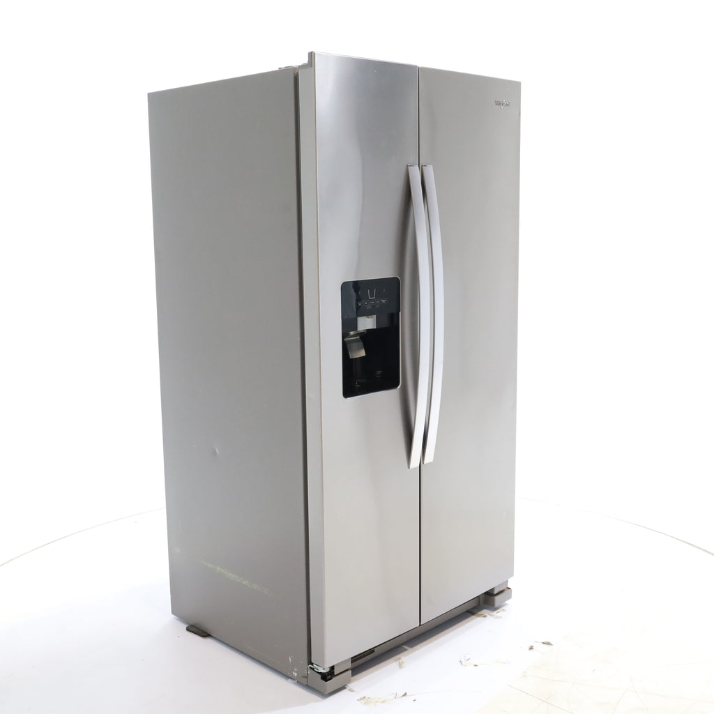 Pictures of Fingerprint-Resistant Stainless Steel Whirlpool 24.5 cu. ft. Side by Side Refrigerator with In Door Ice and Water Dispenser - Certified Refurbished - Neu Appliance Outlet - Discount Appliance Outlet in Austin, Tx