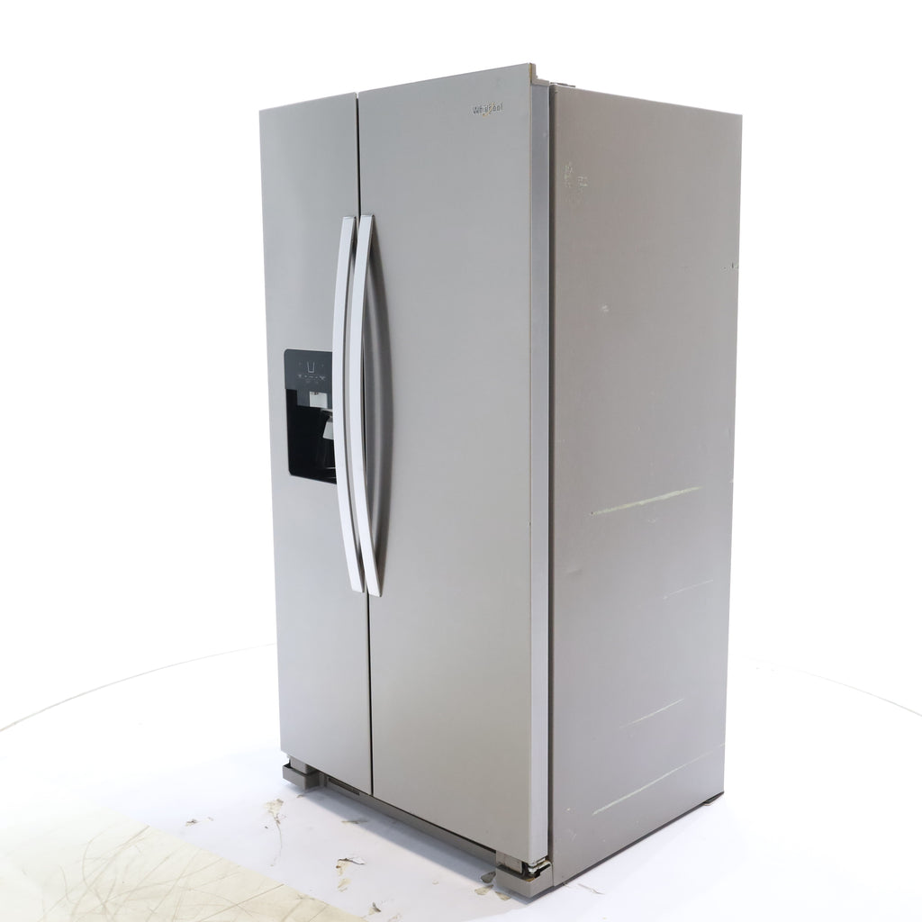 Pictures of Fingerprint-Resistant Stainless Steel Whirlpool 24.5 cu. ft. Side by Side Refrigerator with In Door Ice and Water Dispenser - Certified Refurbished - Neu Appliance Outlet - Discount Appliance Outlet in Austin, Tx