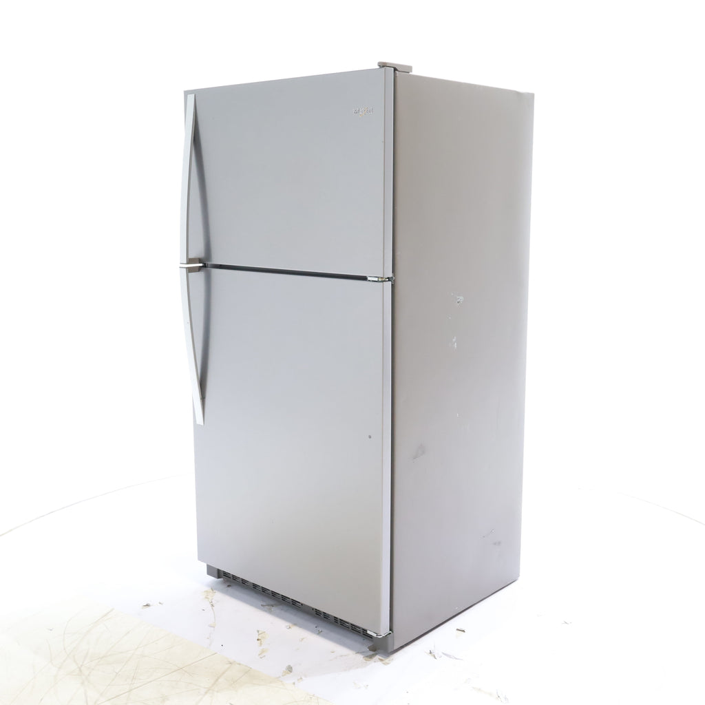 Pictures of 33" Wide Fingerprint-Resistant Stainless Steel Whirlpool 20.5 cu. ft. Top Freezer Refrigerator with Flexi-Slide Bin - Scratch & Dent - Minor - Neu Appliance Outlet - Discount Appliance Outlet in Austin, Tx