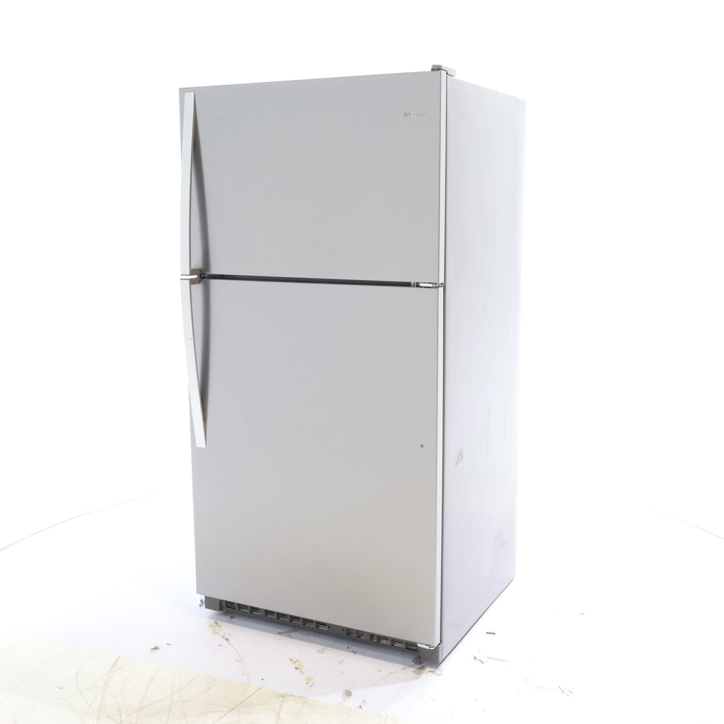 Pictures of 33" Wide Fingerprint-Resistant Stainless Steel Whirlpool 20.5 cu. ft. Top Freezer Refrigerator with Flexi-Slide Bin - Scratch & Dent - Minor - Neu Appliance Outlet - Discount Appliance Outlet in Austin, Tx