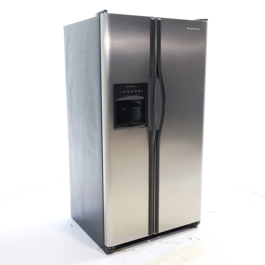 Pictures of Frigidaire 36" Wide Stainless Steel Side by Side Refrigerator with Ice and Water dispenser - Certified Refurbished - Neu Appliance Outlet - Discount Appliance Outlet in Austin, Tx