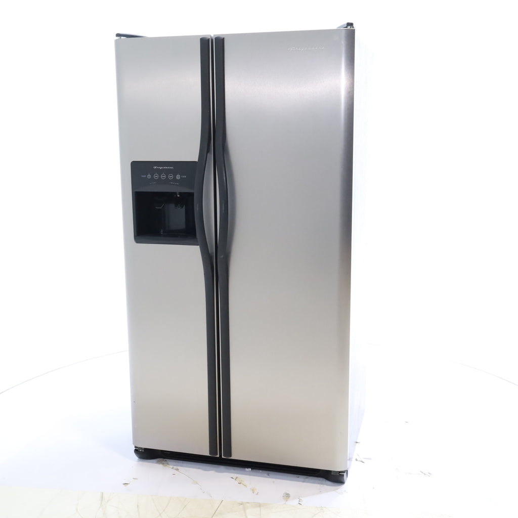 Pictures of Frigidaire 36" Wide Stainless Steel Side by Side Refrigerator with Ice and Water dispenser - Certified Refurbished - Neu Appliance Outlet - Discount Appliance Outlet in Austin, Tx