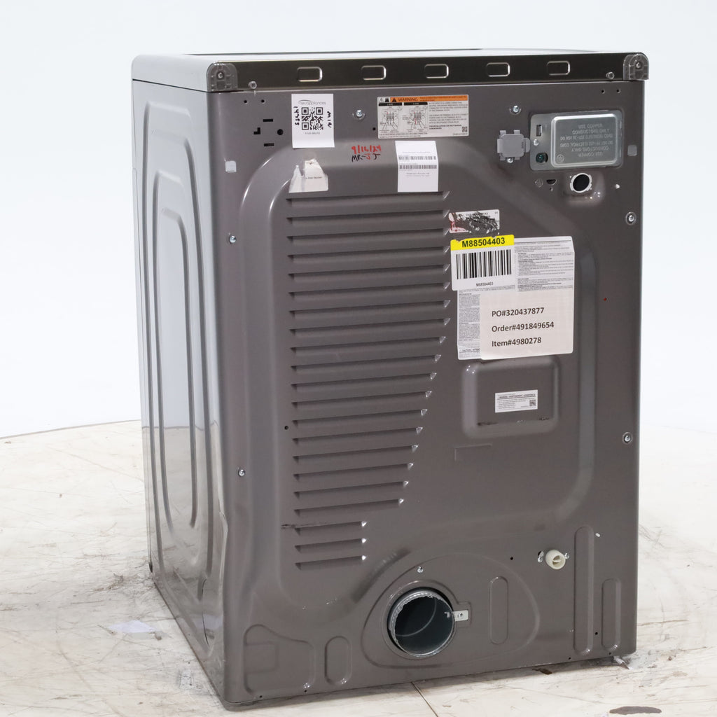 Pictures of Platinum Samsung 7.5 cu. ft. Front Load Electric Dryer with Steam- Scratch & Dent - Minor - Neu Appliance Outlet - Discount Appliance Outlet in Austin, Tx