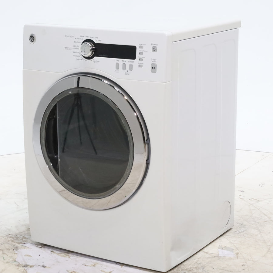 24" Wide Compact GE 4.0 cu.ft. Capacity Electric Dryer with Durable Stainless Steel Drum -  Certified Refurbished