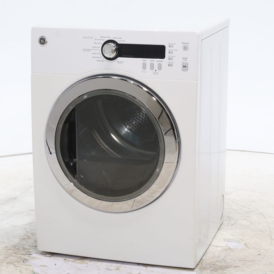24" Wide Compact GE 4.0 cu.ft. Capacity Electric Dryer with Durable Stainless Steel Drum -  Certified Refurbished