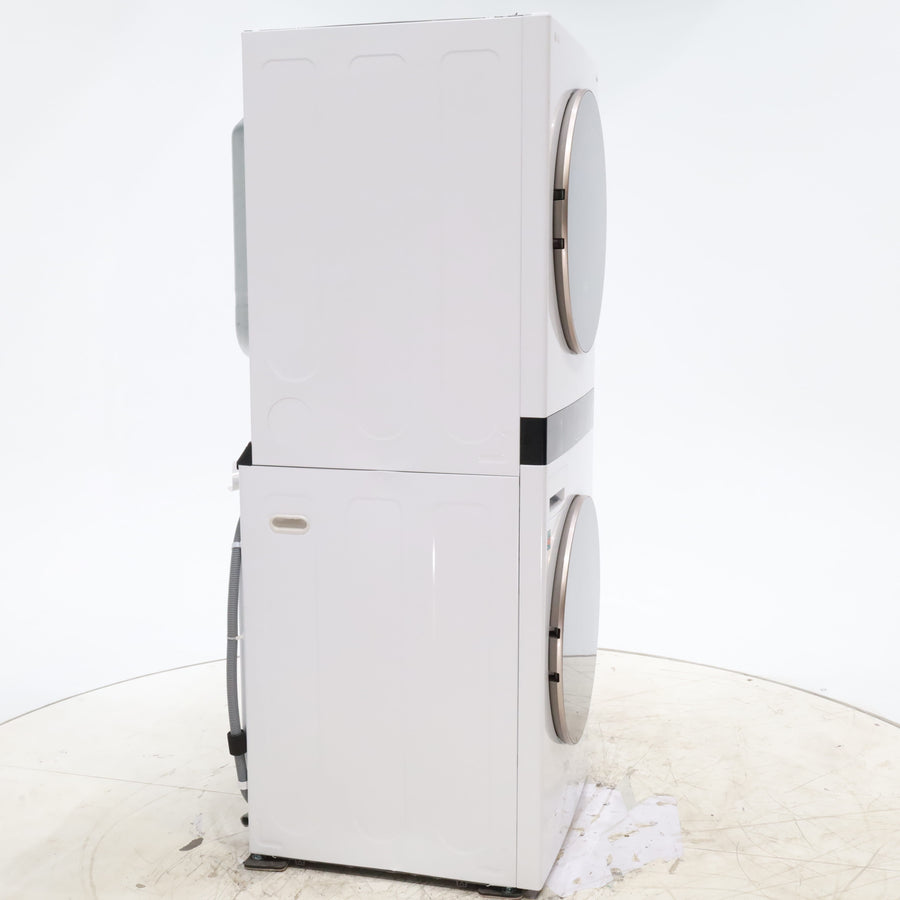 White LG Wash Tower Single Unit Front Load with Center Control™ 4.5 cu. ft. Washer and 7.4 cu. ft. Electric Dryer - Scratch & Dent - Minor