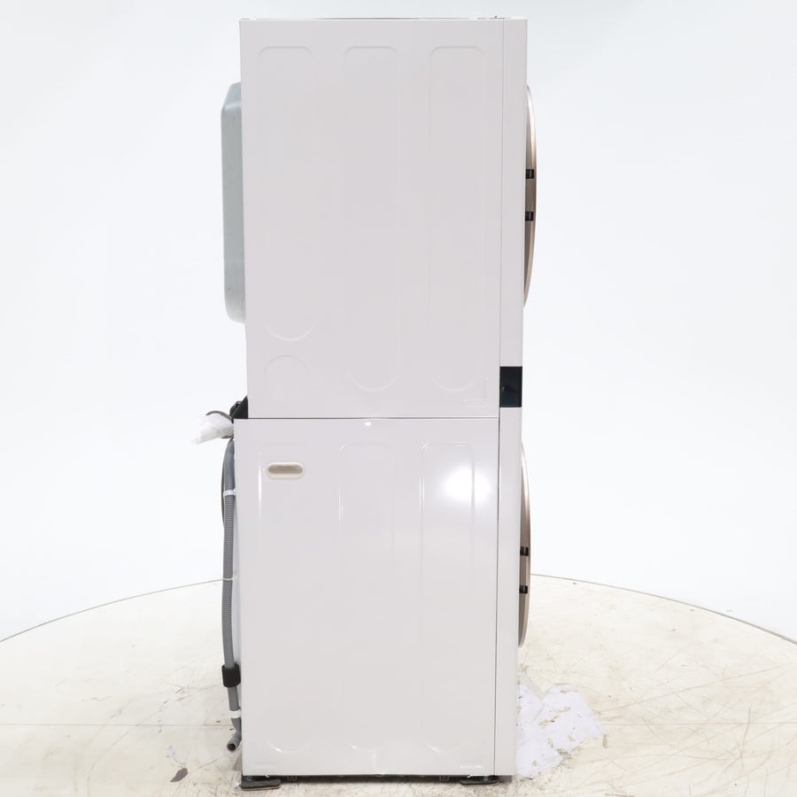 White LG Wash Tower Single Unit Front Load with Center Control™ 4.5 cu. ft. Washer and 7.4 cu. ft. Electric Dryer - Scratch & Dent - Minor