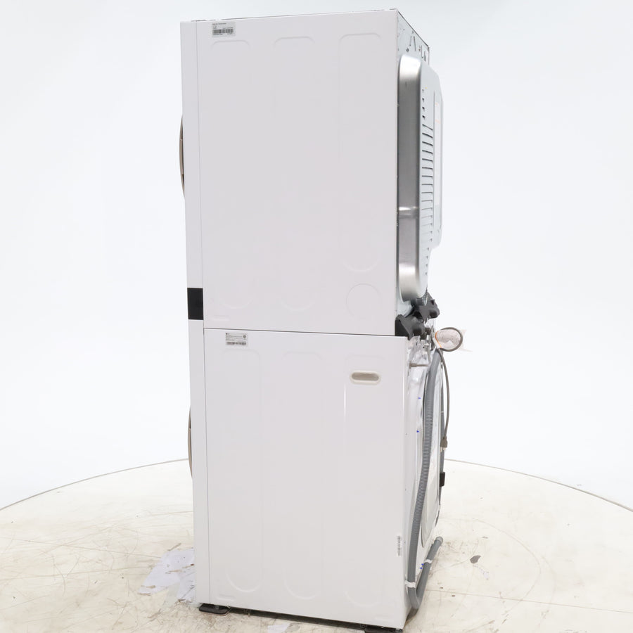 White LG Wash Tower Single Unit Front Load with Center Control™ 4.5 cu. ft. Washer and 7.4 cu. ft. Electric Dryer - Scratch & Dent - Minor
