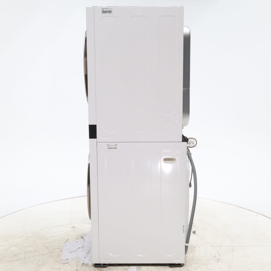 White LG Wash Tower Single Unit Front Load with Center Control™ 4.5 cu. ft. Washer and 7.4 cu. ft. Electric Dryer - Scratch & Dent - Minor