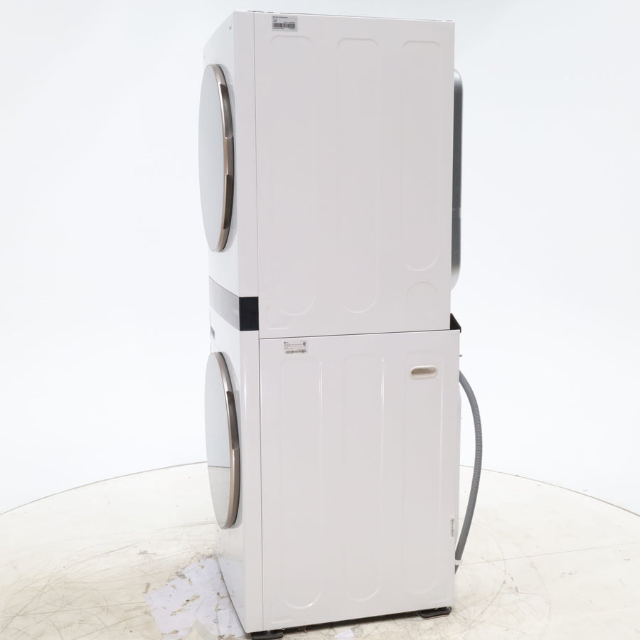 White LG Wash Tower Single Unit Front Load with Center Control™ 4.5 cu. ft. Washer and 7.4 cu. ft. Electric Dryer - Scratch & Dent - Minor