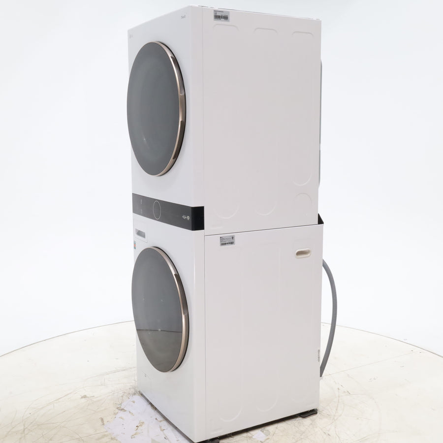 White LG Wash Tower Single Unit Front Load with Center Control™ 4.5 cu. ft. Washer and 7.4 cu. ft. Electric Dryer - Scratch & Dent - Minor