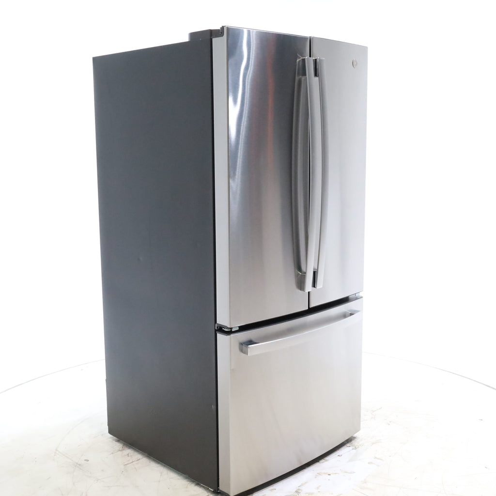 33" Wide GE Stainless Steel ENERGY STAR 24.7 Cu. Ft. French-Door Refrigerator with Ice Maker and Water Dispenser - Scratch & Dent - Minor