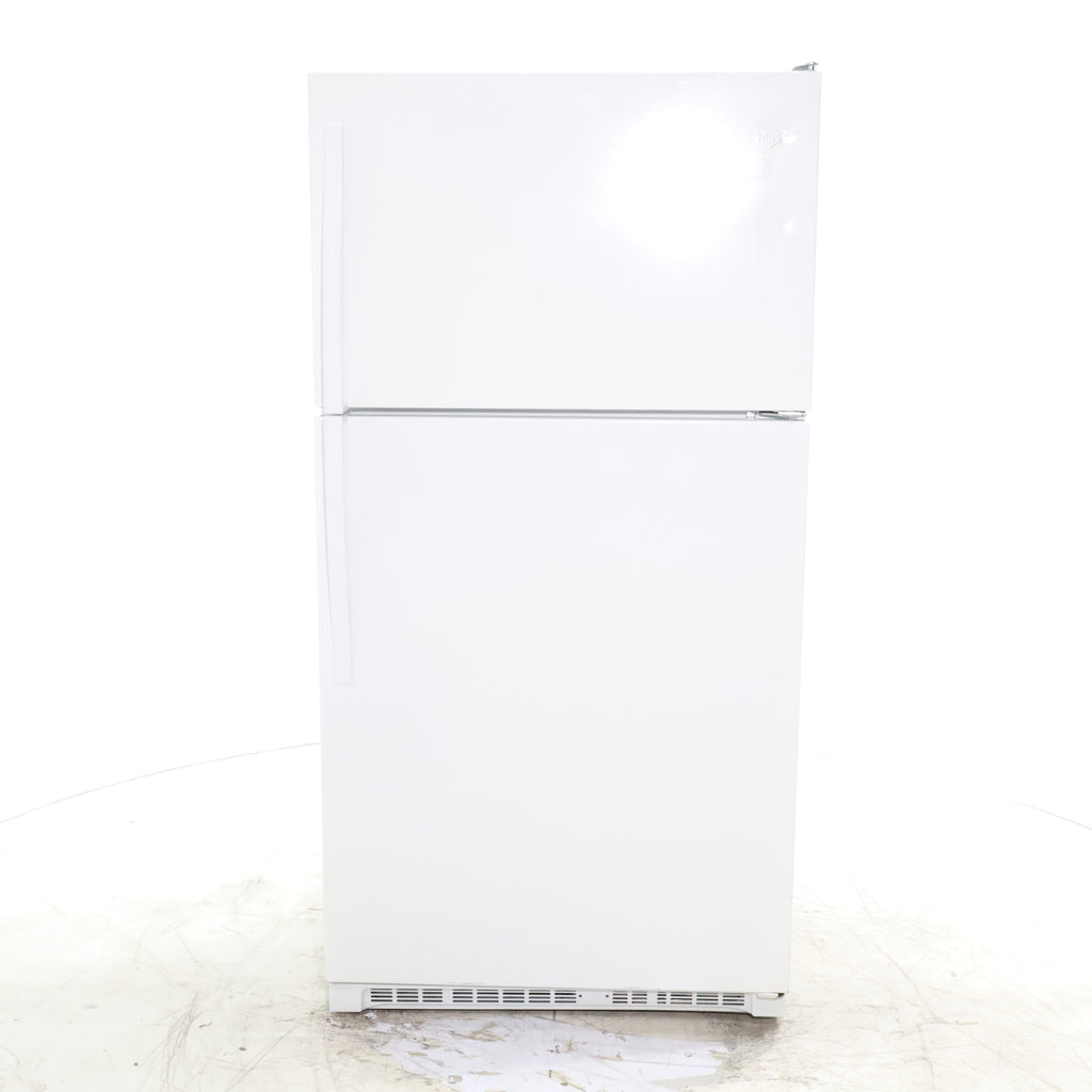 Pictures of 33" Wide Whirlpool Top Freezer 20.5 cu ft Refrigerator with Ice Maker and Frameless Glass Shelves and Flexi-Slide Bin - Certified Refurbished - Neu Appliance Outlet - Discount Appliance Outlet in Austin, Tx