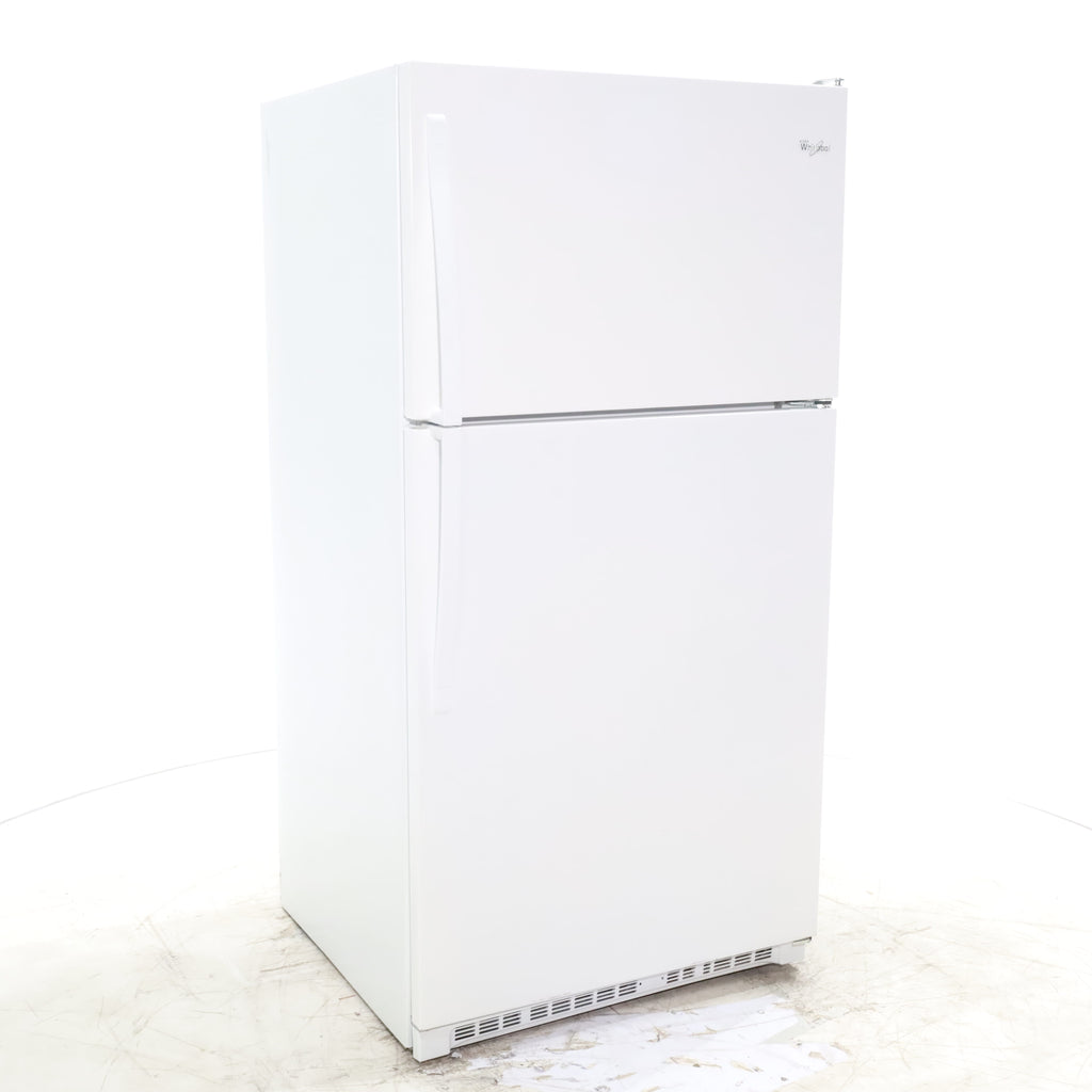 Pictures of 33" Wide Whirlpool Top Freezer 20.5 cu ft Refrigerator with Ice Maker and Frameless Glass Shelves and Flexi-Slide Bin - Certified Refurbished - Neu Appliance Outlet - Discount Appliance Outlet in Austin, Tx