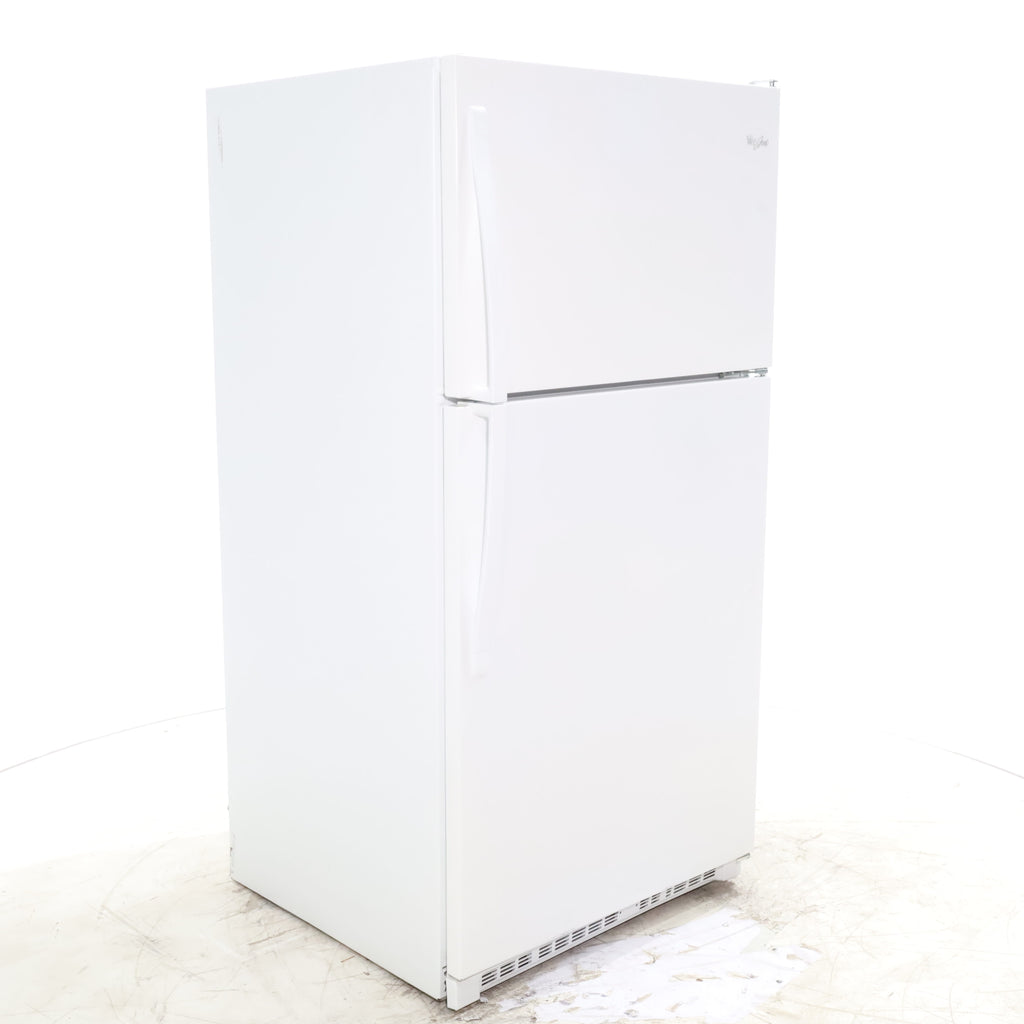 Pictures of 33" Wide Whirlpool Top Freezer 20.5 cu ft Refrigerator with Ice Maker and Frameless Glass Shelves and Flexi-Slide Bin - Certified Refurbished - Neu Appliance Outlet - Discount Appliance Outlet in Austin, Tx