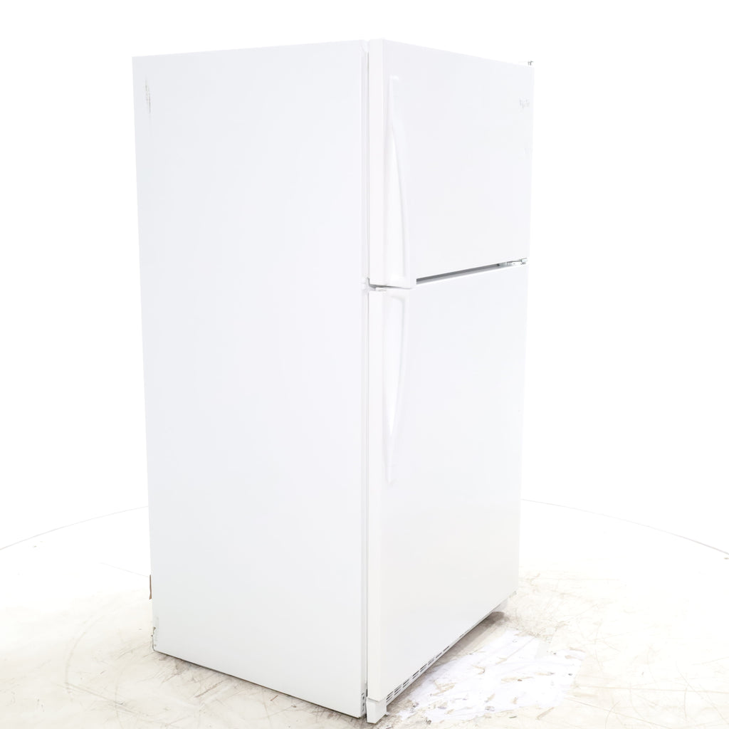 Pictures of 33" Wide Whirlpool Top Freezer 20.5 cu ft Refrigerator with Ice Maker and Frameless Glass Shelves and Flexi-Slide Bin - Certified Refurbished - Neu Appliance Outlet - Discount Appliance Outlet in Austin, Tx