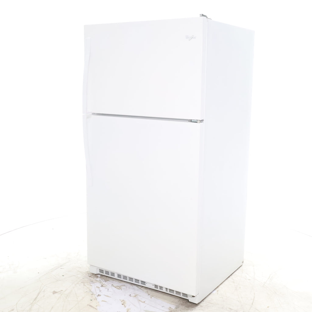 Pictures of 33" Wide Whirlpool Top Freezer 20.5 cu ft Refrigerator with Ice Maker and Frameless Glass Shelves and Flexi-Slide Bin - Certified Refurbished - Neu Appliance Outlet - Discount Appliance Outlet in Austin, Tx