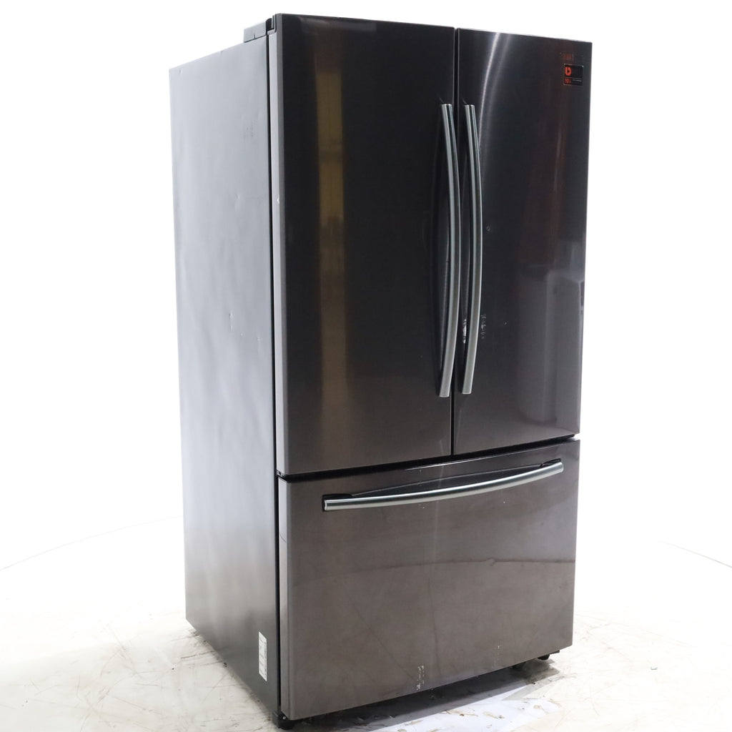 Pictures of Black Samsung ENERGY STAR 25.5 cu ft French Door Refrigerator with Twin Cooling Plus and High-intensive LED Lighting - Certified Refurbished - Neu Appliance Outlet - Discount Appliance Outlet in Austin, Tx