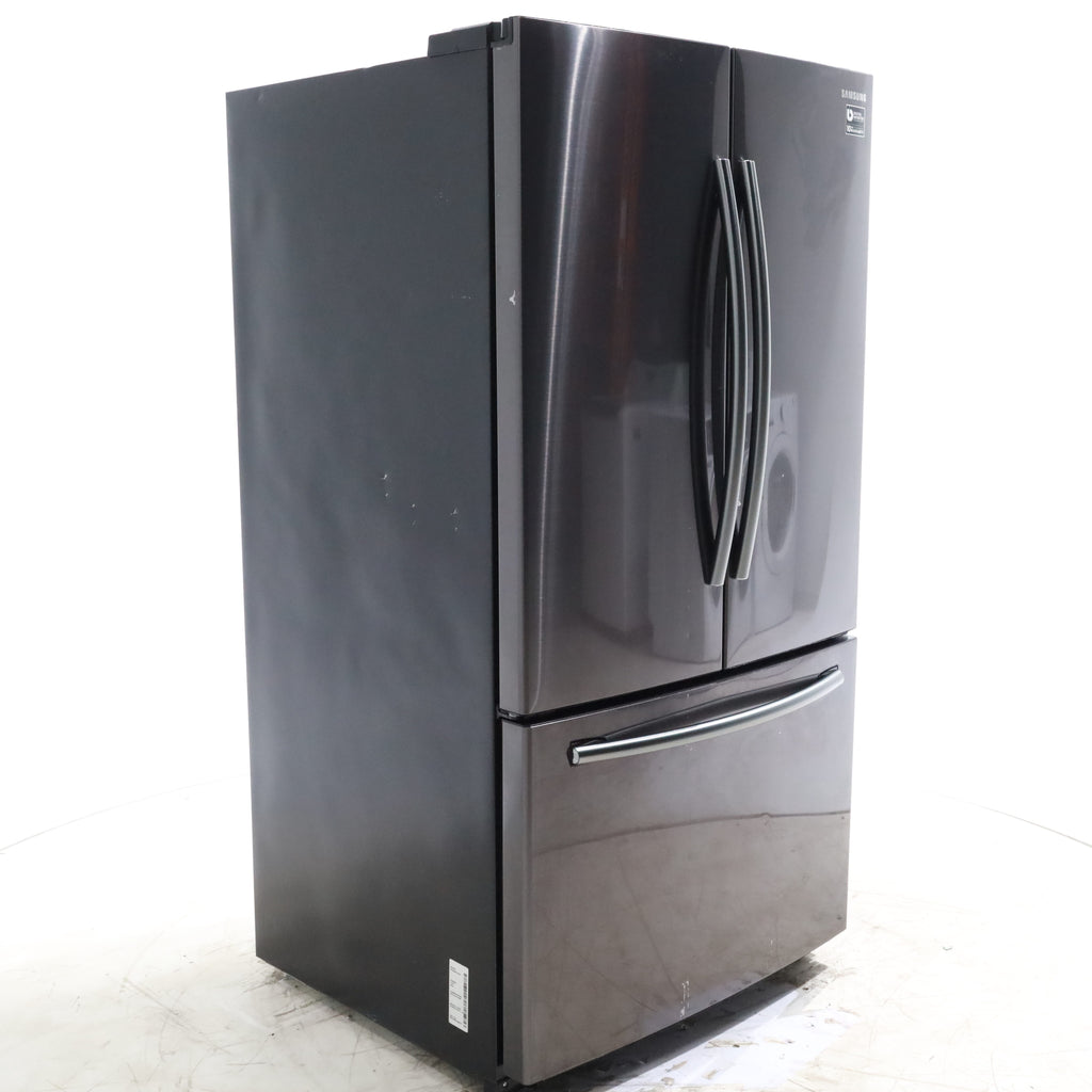 Pictures of Black Samsung ENERGY STAR 25.5 cu ft French Door Refrigerator with Twin Cooling Plus and High-intensive LED Lighting - Certified Refurbished - Neu Appliance Outlet - Discount Appliance Outlet in Austin, Tx