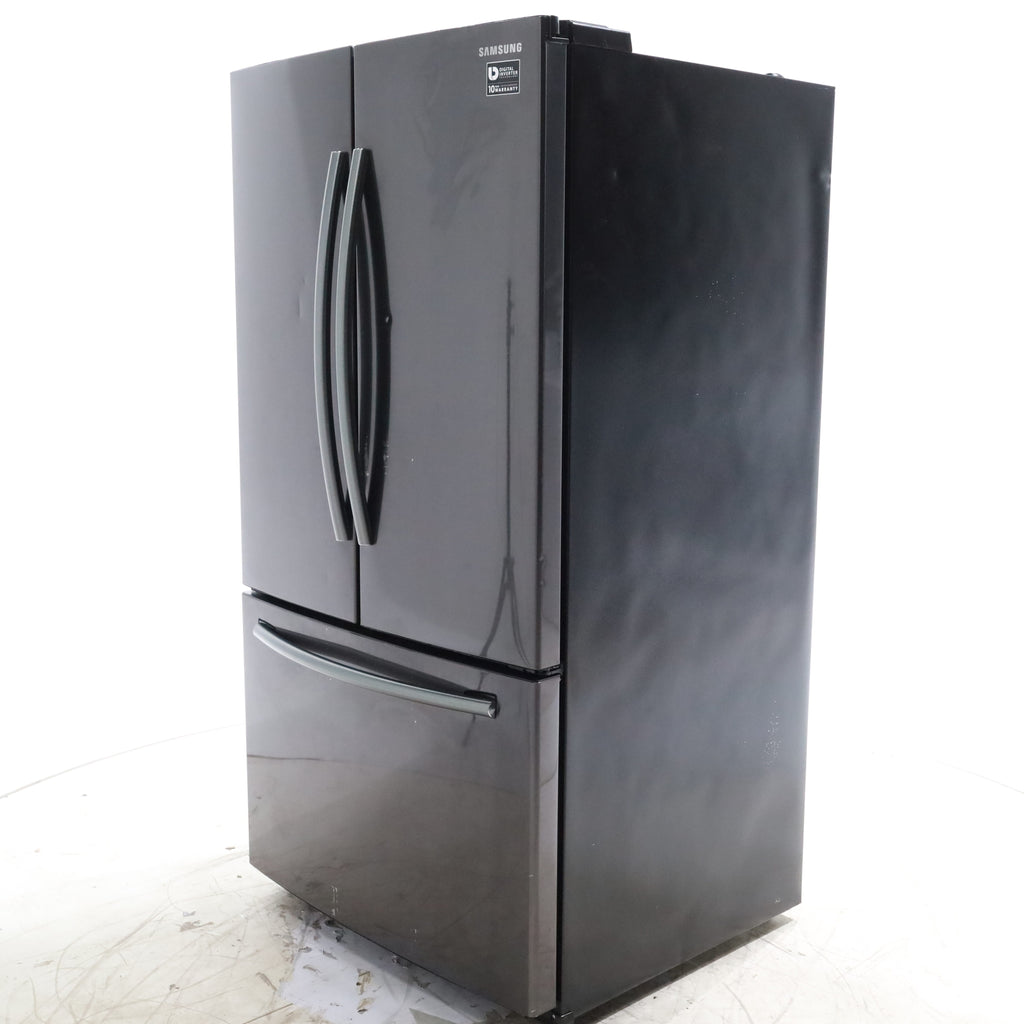 Pictures of Black Samsung ENERGY STAR 25.5 cu ft French Door Refrigerator with Twin Cooling Plus and High-intensive LED Lighting - Certified Refurbished - Neu Appliance Outlet - Discount Appliance Outlet in Austin, Tx