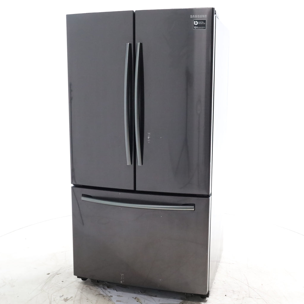 Pictures of Black Samsung ENERGY STAR 25.5 cu ft French Door Refrigerator with Twin Cooling Plus and High-intensive LED Lighting - Certified Refurbished - Neu Appliance Outlet - Discount Appliance Outlet in Austin, Tx