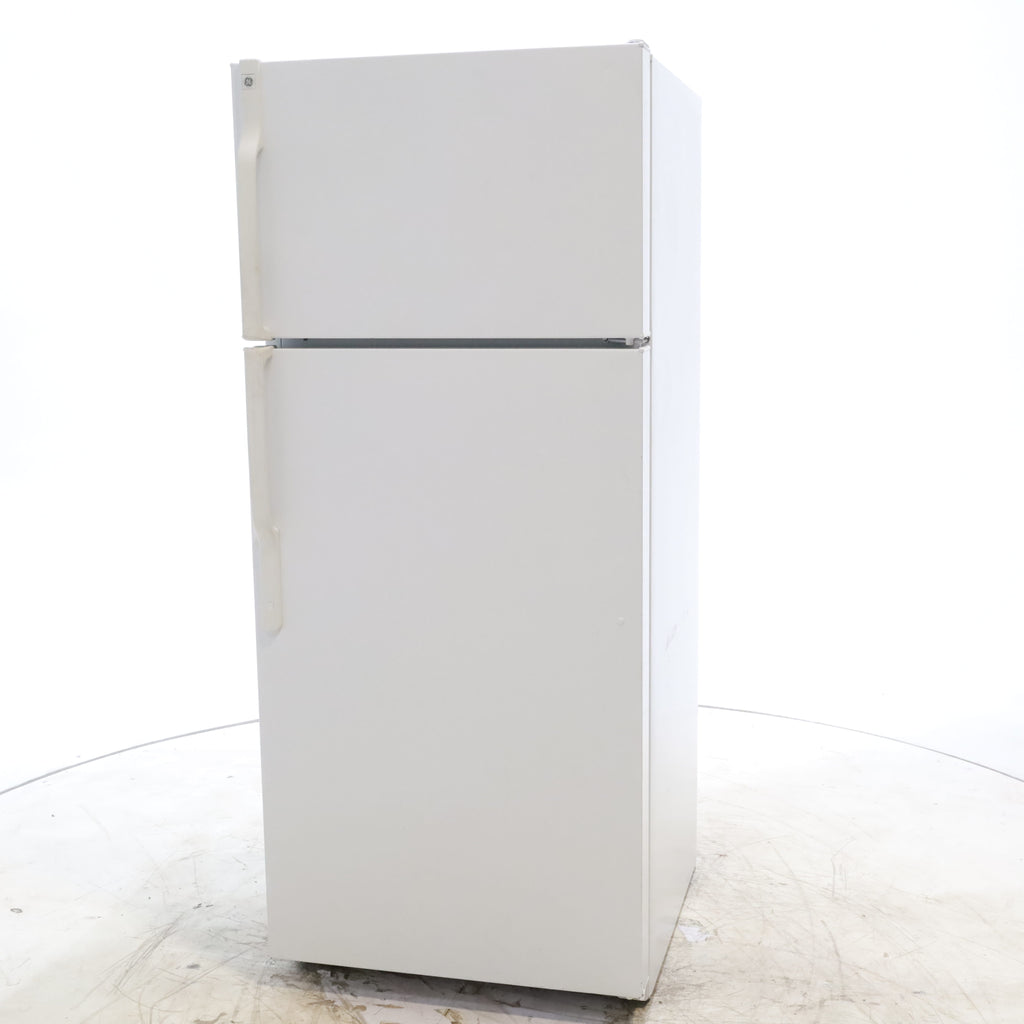 Pictures of 28" Wide GE® White ENERGY STAR® 18.1 Cu. Ft. Top-Freezer Refrigerator with Adjustable Shelves - Certified Refurbished - Neu Appliance Outlet - Discount Appliance Outlet in Austin, Tx