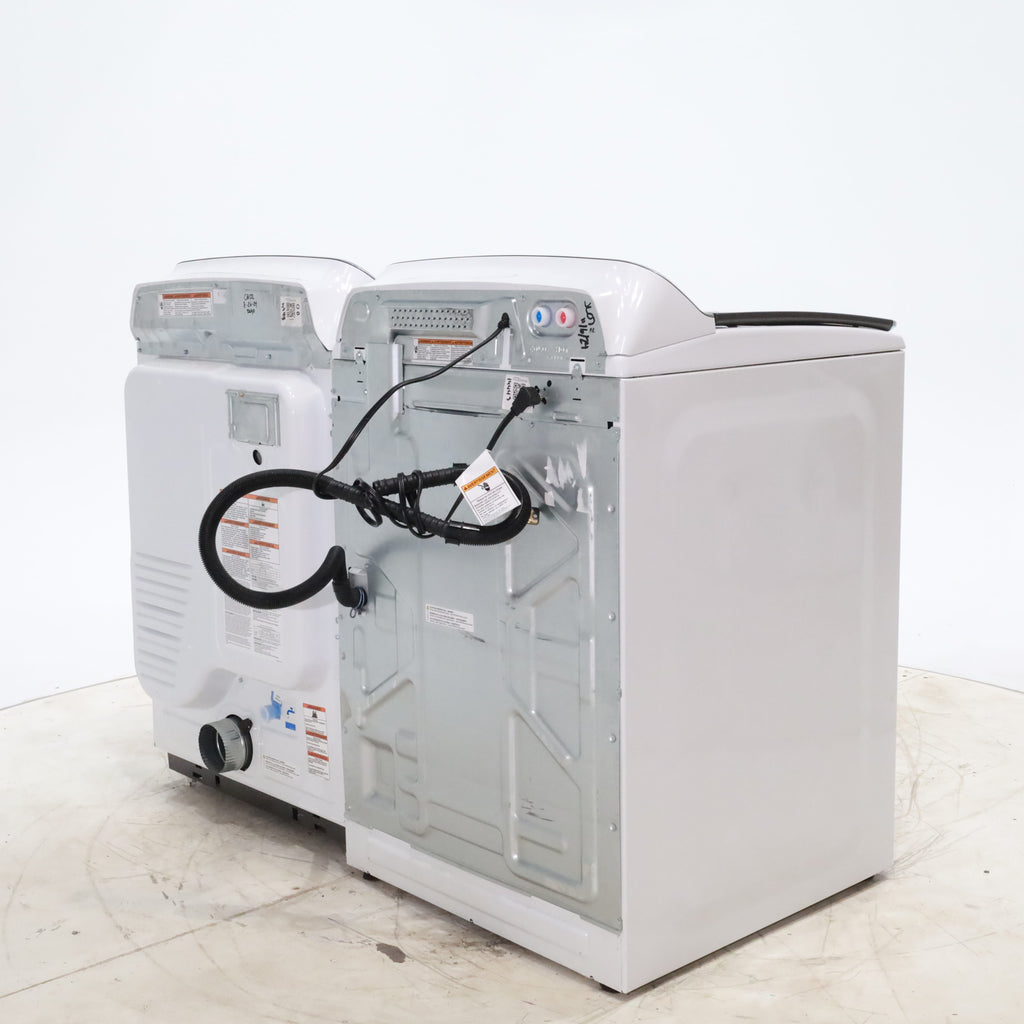 Pictures of Maytag ENERGY STAR 5.2 cu. ft. Top Load Agitator Washing Machine with Extra Power Button and ENERGY STAR Maytag Smart Capable 7.4 cu. ft. Electric Steam Dryer with Extra Power Button - Open Box - Neu Appliance Outlet - Discount Appliance Outlet in Austin, Tx
