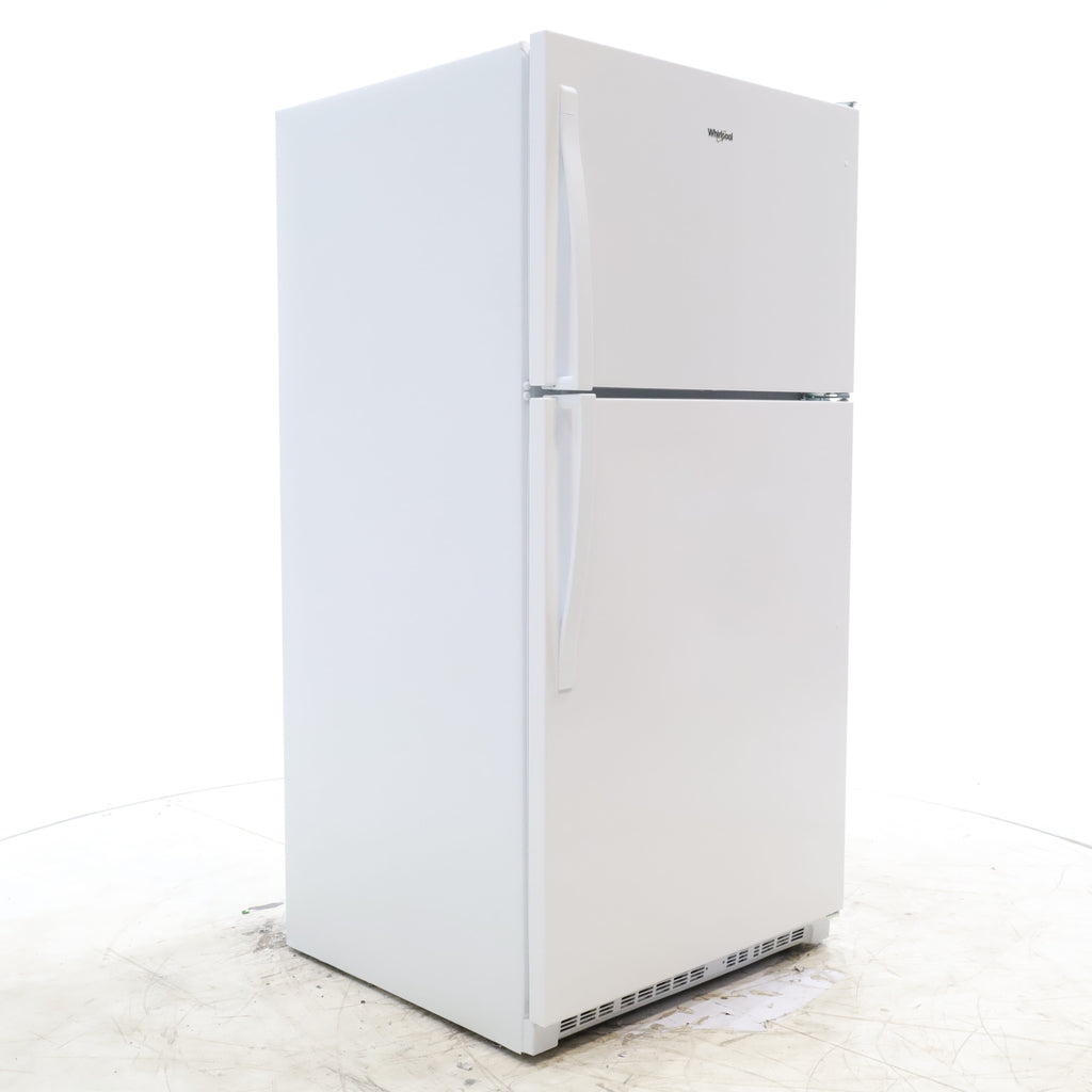 Pictures of 33" Wide Whirlpool Top Freezer 20.5 cu ft Refrigerator with Ice Maker and Frameless Glass Shelves and Flexi-Slide Bin - Scratch & Dent - Minor - Neu Appliance Outlet - Discount Appliance Outlet in Austin, Tx