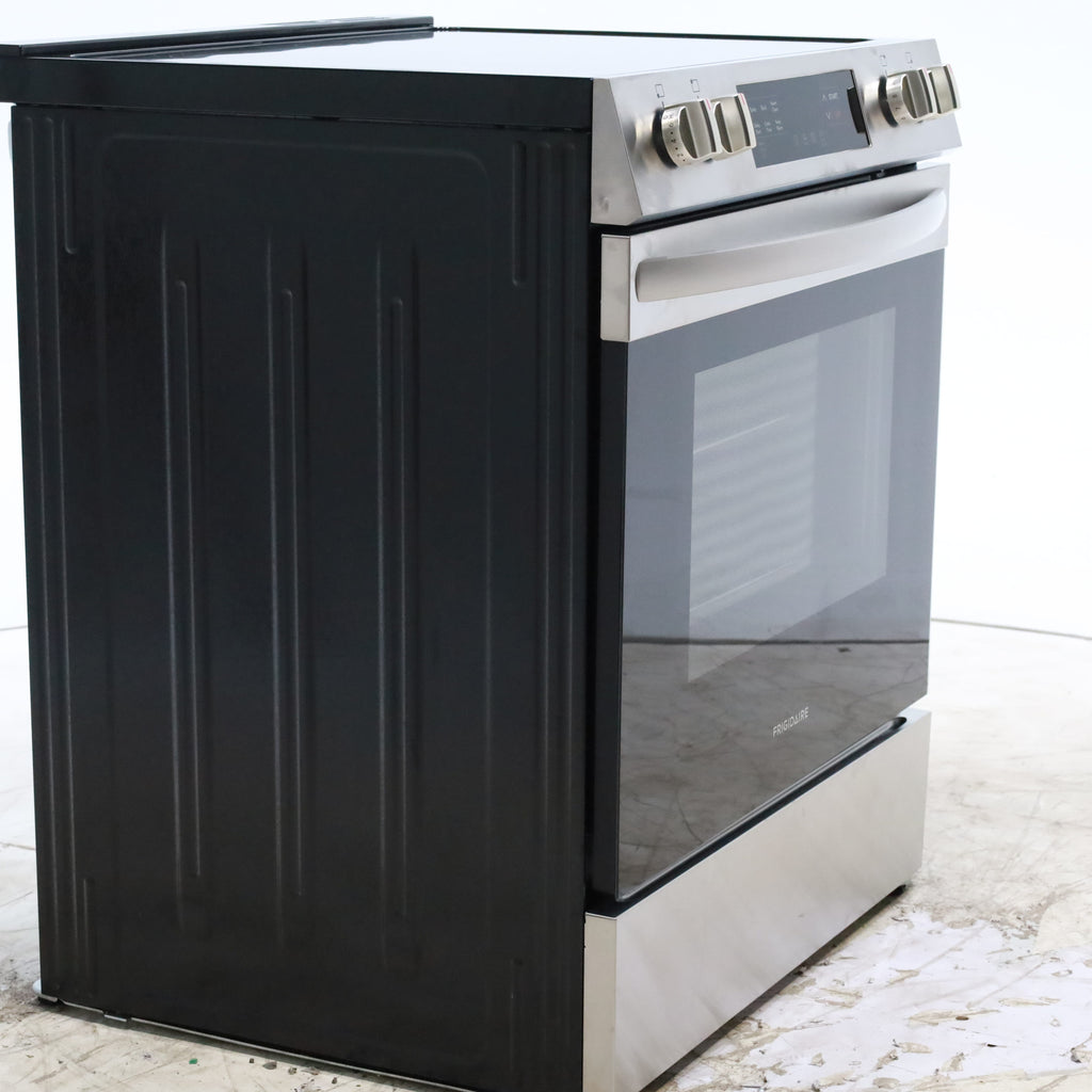 Pictures of Frigidaire Stainless Steel 30" Slide In Electric Range with Steam Clean, 5 Cooktop Elements and Front Controls - Scratch & Dent - Minor - Neu Appliance Outlet - Discount Appliance Outlet in Austin, Tx